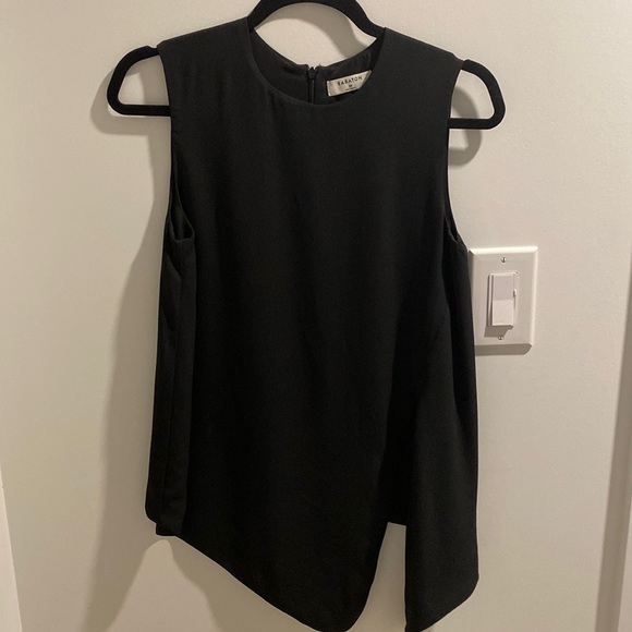 Babaton Hopkins Blouse - black sleeveless blouse with side tie detail - Picture 6 of 9